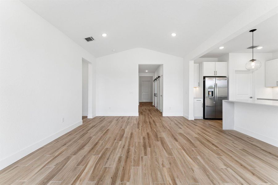 Kitchen, Dining Area & Great Room