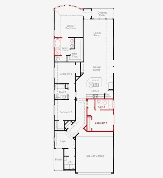 2D floor plan layout of this home in , Richmond, TX (Image 2).
