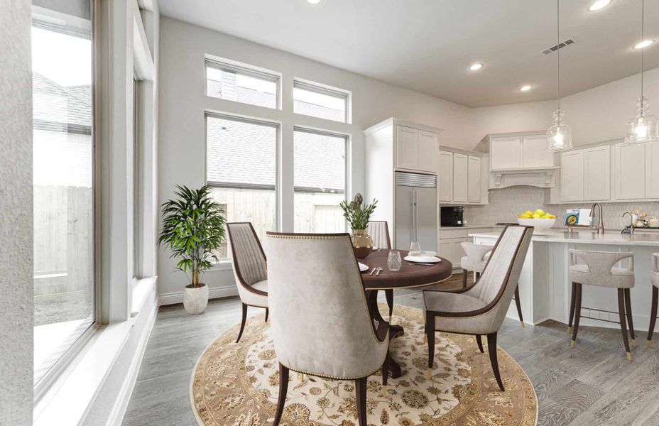 Representative furnished interior of a home built from the 2349 by Ravenna Homes in The Highlands 55′, Porter (Image 5). Representative furnished interior of a home built from the 2349 by Ravenna Homes in The Highlands 55′, Porter (Image 5).