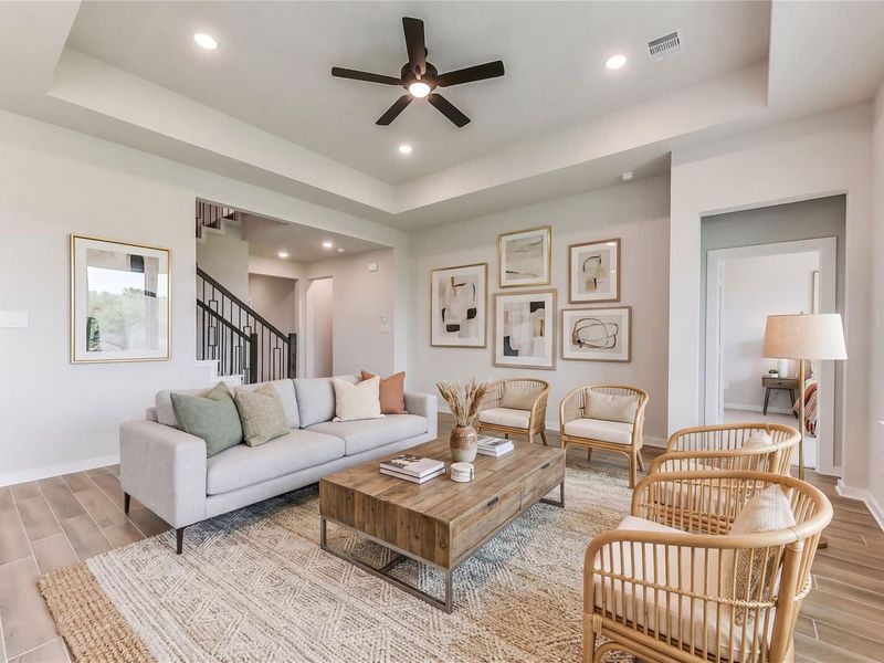 Furnished interior view inside a new home in Sundance Cove, Crosby (Image 5).