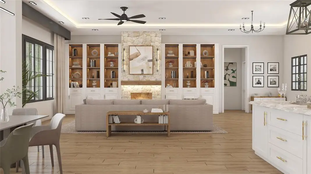 Furnished interior view inside a new home in , Johnson City (Image 3).