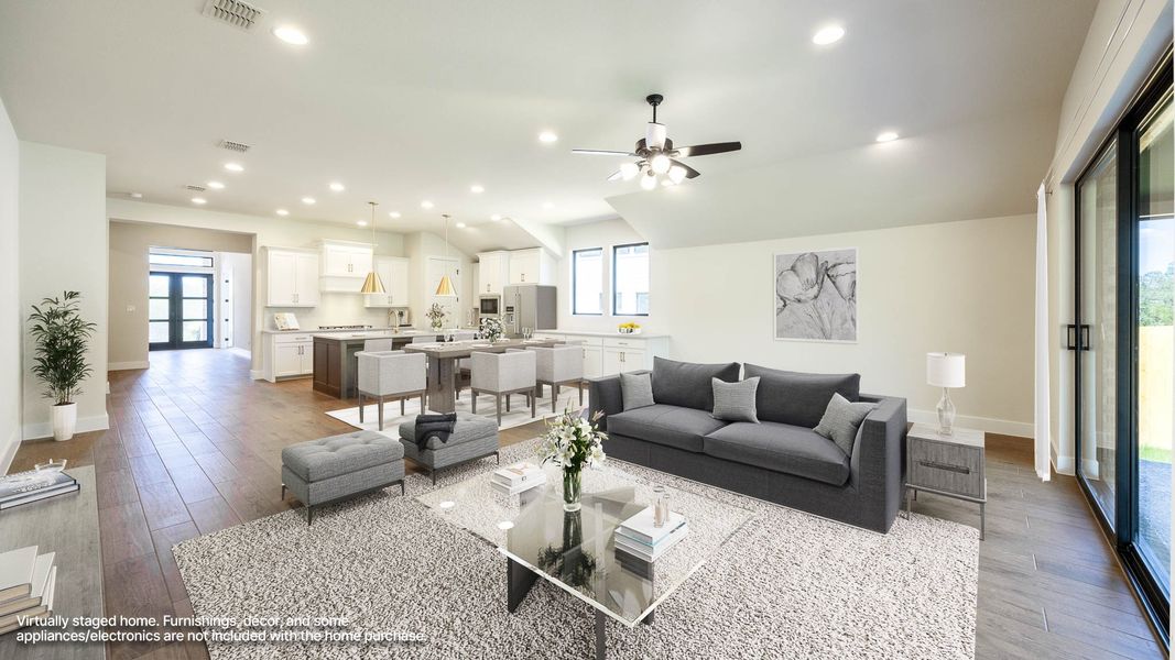 Furnished interior view inside a new home in Parkside on the River West, Georgetown (Image 4). Furnished interior view inside a new home in Parkside on the River West, Georgetown (Image 4).
