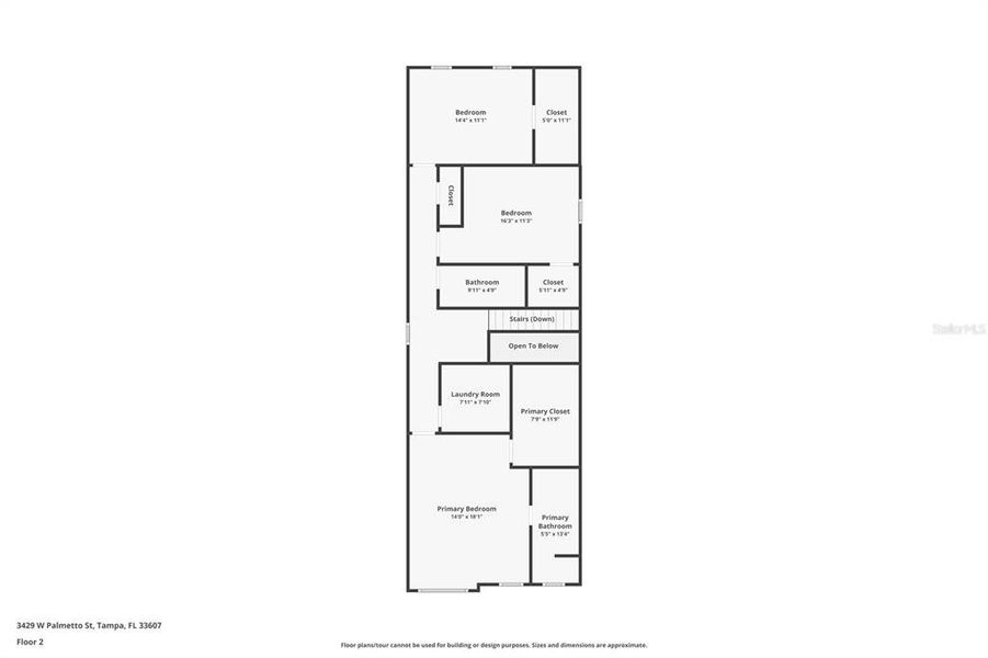 2D floor plan layout of this home in , Tampa, FL (Image 9).