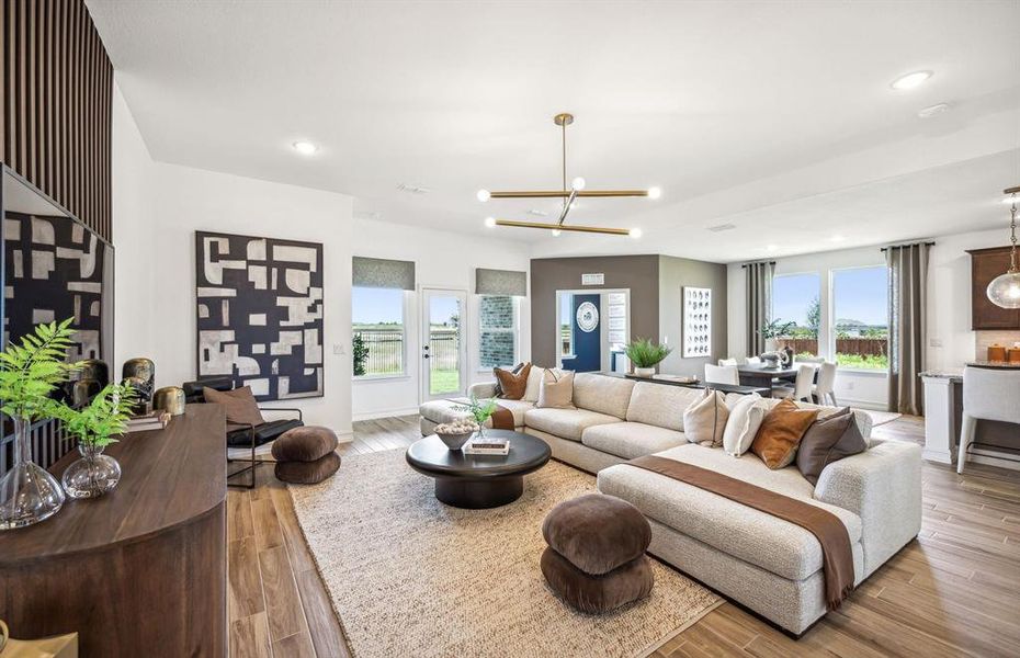 *actual home, furniture not included - Open concept throughout main living areas