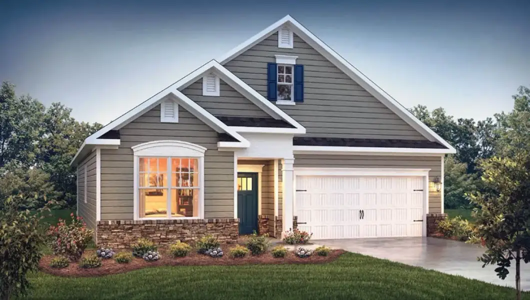 Representative exterior photo of a completed home built from the DOVER - Freedom by D.R. Horton in Chambray, New Bern, NC (Image 4).