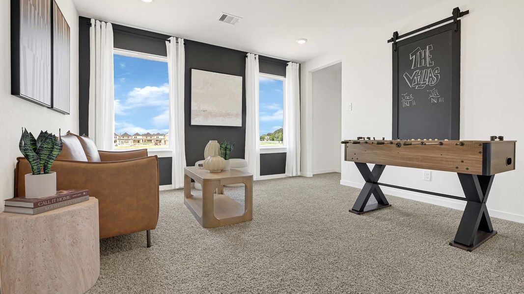 Furnished interior view inside a new home in Villarosa at Tamarron, Katy (Image 15). Furnished interior view inside a new home in Villarosa at Tamarron, Katy (Image 15).