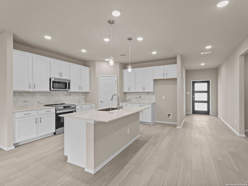Furnished interior view inside a new home in Royal Crest, San Antonio (Image 8).
