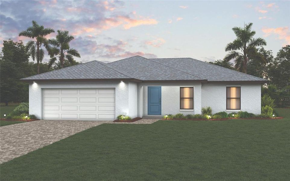 Front exterior of a new home in , Port Charlotte, FL, highlighting curb appeal (Image 1).