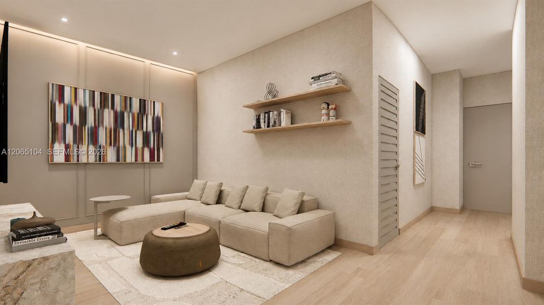 Furnished interior view inside a new home in , Coral Gables (Image 30).