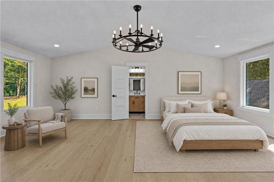 Furnished interior view inside a new home in , Monroe (Image 58).