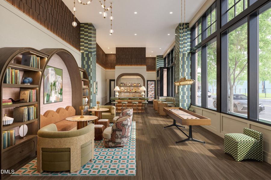 The George - Owner's Lounge Rendering - The George - Owner's Lounge Rendering -
