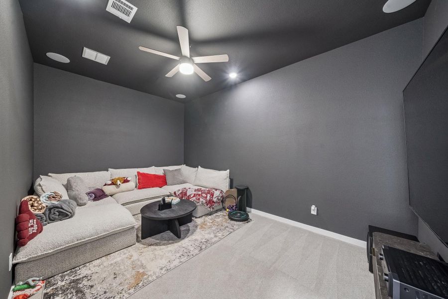 The media uniquely located on the 1st floor would also make a perfect playroom or 6th bedroom.