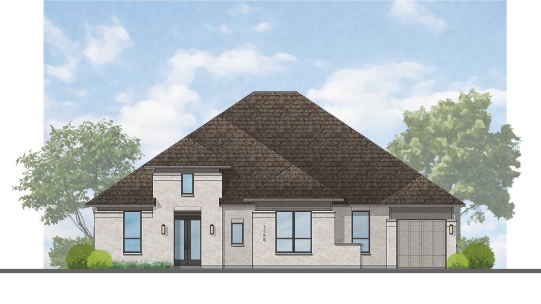 Representative rendering of the exterior for the 283 Plan by Highland Homes (Image 5).