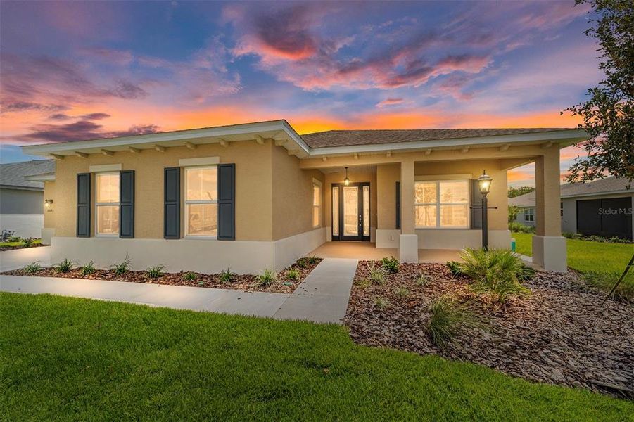 Front exterior of a new home in On Top of the World Communities, Ocala, FL, highlighting curb appeal (Image 22).
