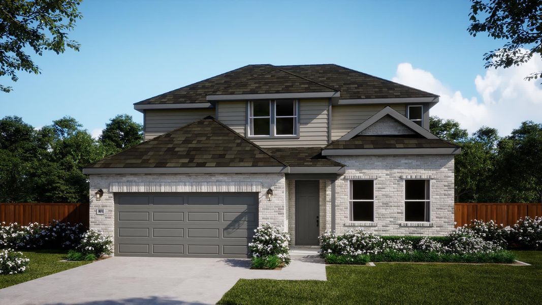 Elevation A | Mark | Sage Collection – Freedom at Anthem in Kyle, TX by Landsea Homes