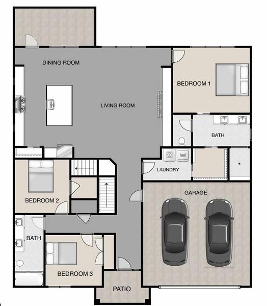 2D floor plan layout of this home in , Bremen, GA (Image 2). 2D floor plan layout of this home in , Bremen, GA (Image 2).