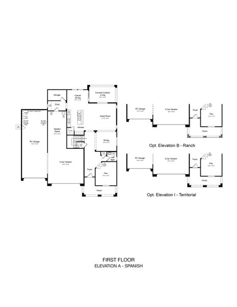 2D floor plan layout of this home in Allen Ranches, Litchfield Park, AZ (Image 3).