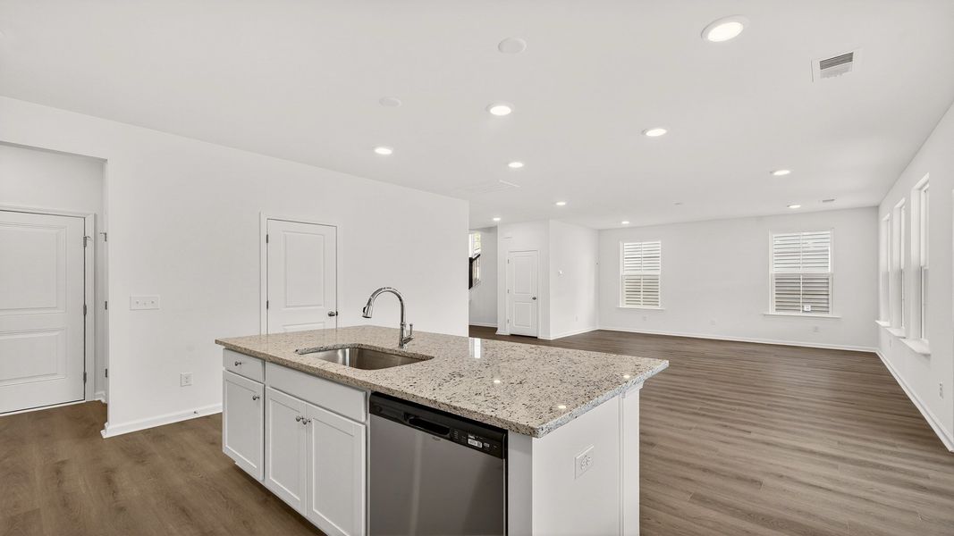 Large island anchors the Pritchard kitchen space