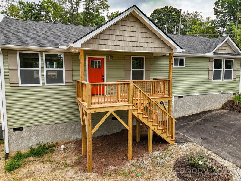 Front exterior of a new home in , Asheville, NC, highlighting curb appeal (Image 2). Front exterior of a new home in , Asheville, NC, highlighting curb appeal (Image 2).