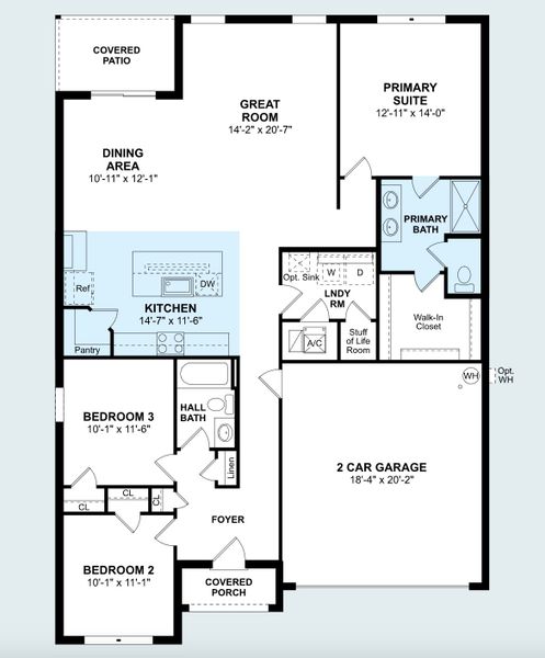 2D floor plan layout of this home in Aspire at Marion Oaks, Ocala, FL (Image 2). 2D floor plan layout of this home in Aspire at Marion Oaks, Ocala, FL (Image 2).