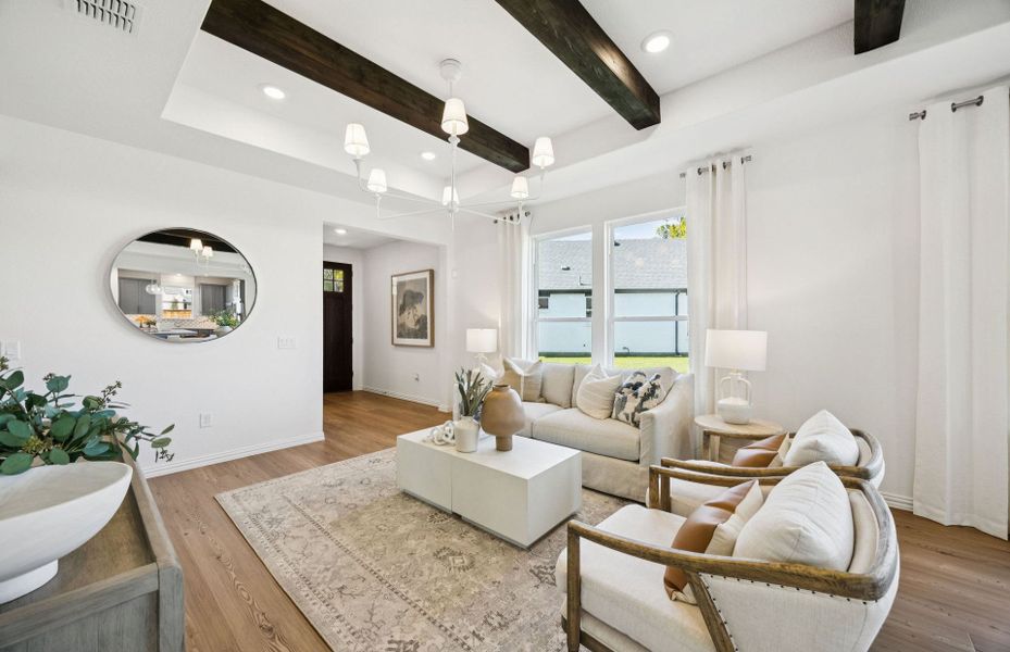 Representative furnished interior of a home built from the Compass by Del Webb in Del Webb at Trinity Falls, McKinney (Image 12). Representative furnished interior of a home built from the Compass by Del Webb in Del Webb at Trinity Falls, McKinney (Image 12).