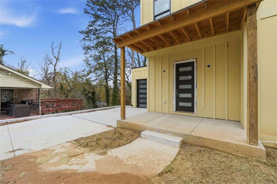 Exterior details and patio area of a home in , Atlanta (Image 4). Exterior details and patio area of a home in , Atlanta (Image 4).