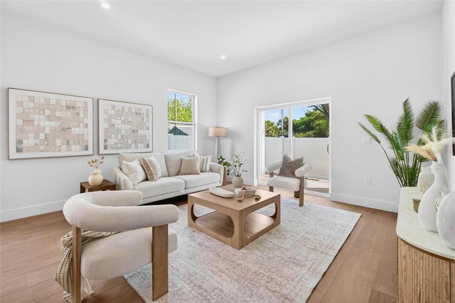 Furnished interior view inside a new home in , St. Petersburg (Image 11).