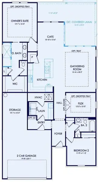2D floor plan layout of this home in Del Webb Chateau Elan, Hoschton, GA (Image 4). 2D floor plan layout of this home in Del Webb Chateau Elan, Hoschton, GA (Image 4).