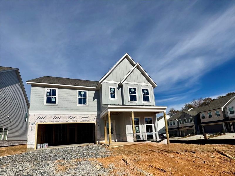 In-progress construction of a new home in , Flowery Branch, GA (Image 14).