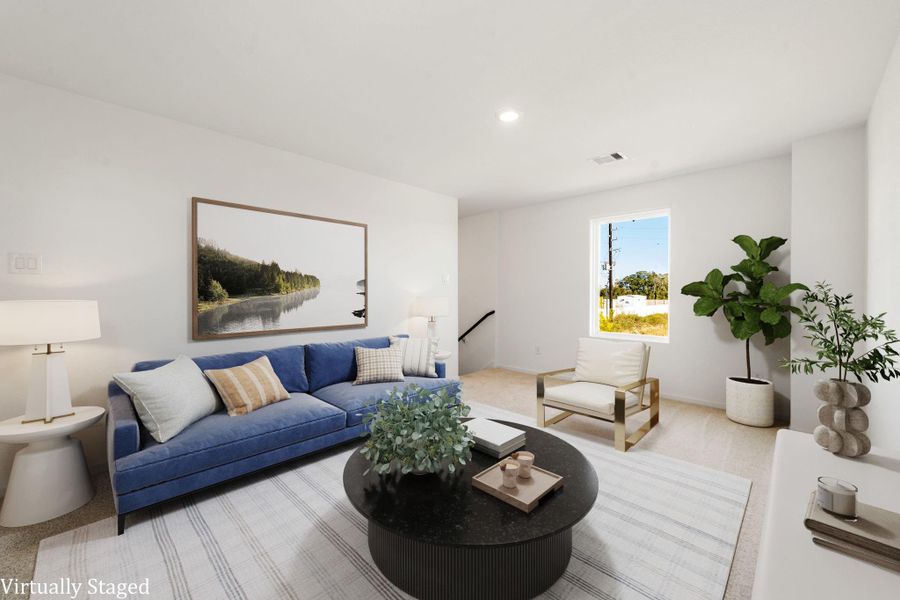 Furnished interior view inside a new home in Emberly: Cottage Collection, Beasley (Image 5).
