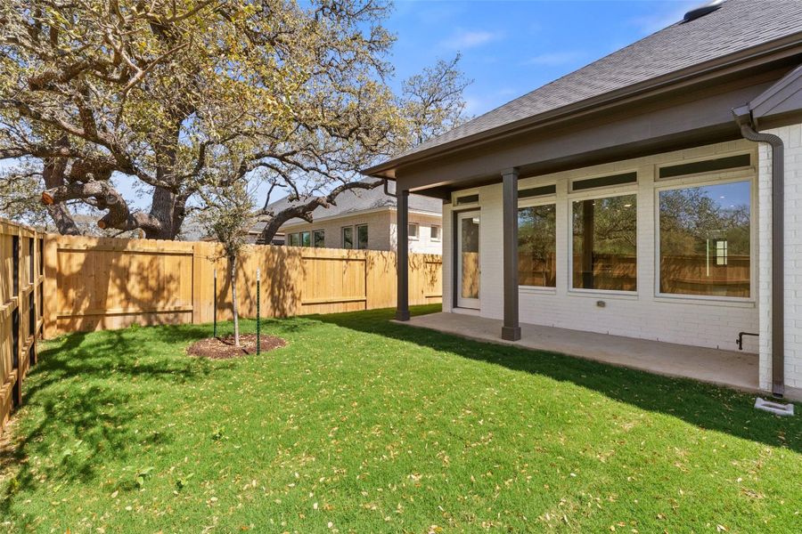 Exterior details and patio area of a home in Persimmon, Buda (Image 23).