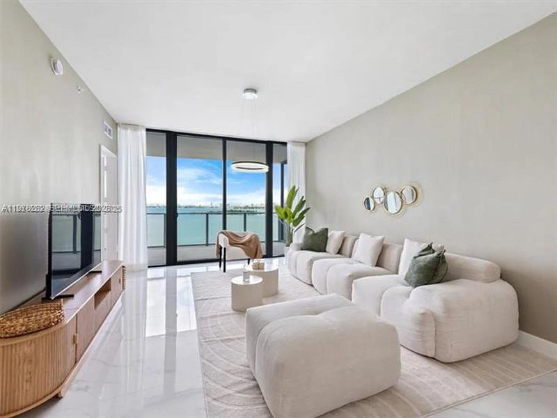 Furnished interior view inside a new home in , Miami (Image 13).
