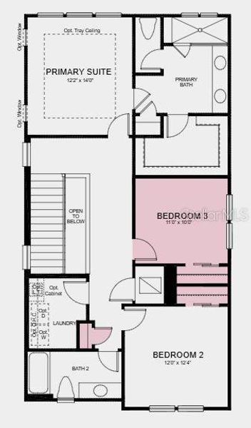 Additional Highlights Include: Study in place of flex, 3rd bedroom in place of loft.