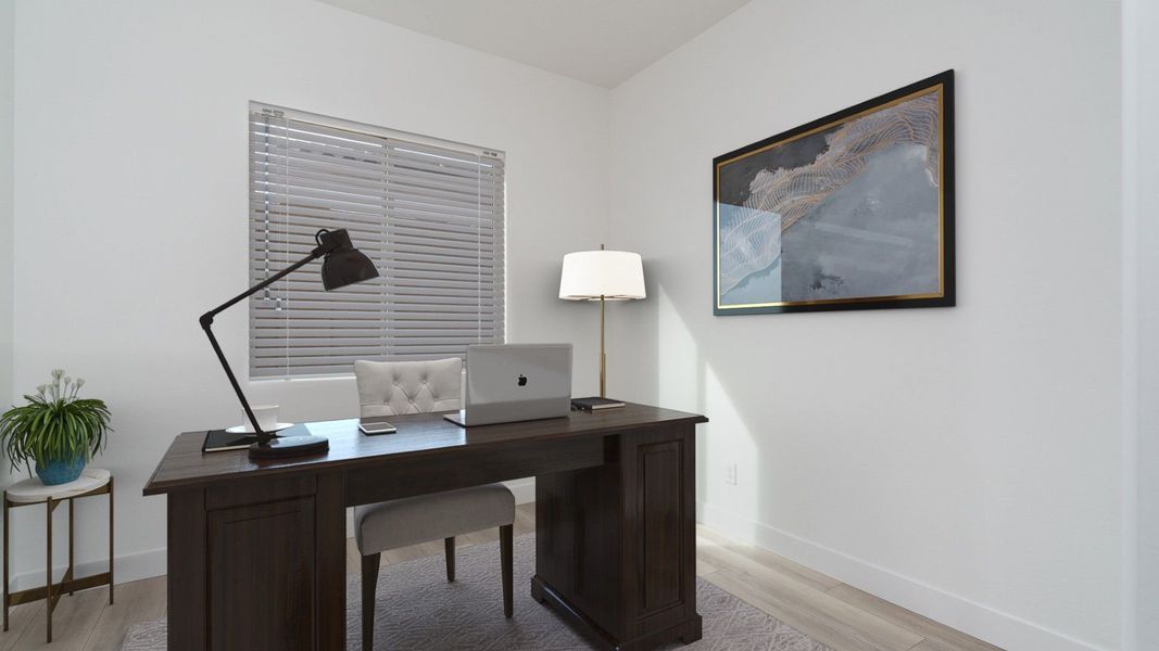 Representative furnished interior of a home built from the Pinehurst by William Ryan Homes in Fairways in Victory at Verrado, Buckeye (Image 10).