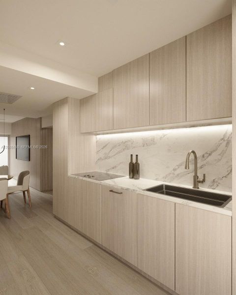 Furnished interior view inside a new home in , Miami Beach (Image 10).