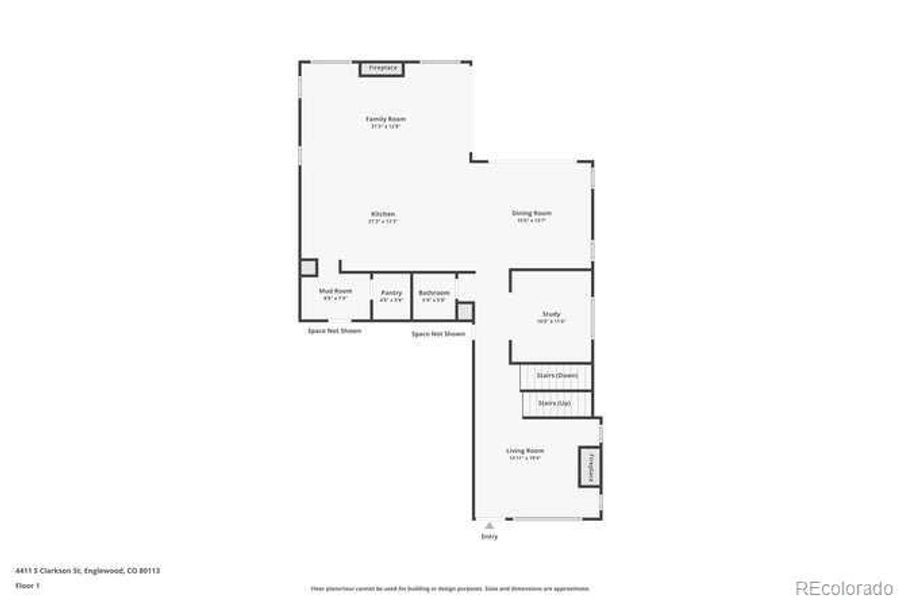 2D floor plan layout of this home in , Englewood, CO (Image 4). 2D floor plan layout of this home in , Englewood, CO (Image 4).
