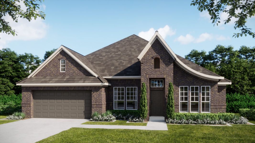 Representative exterior photo of a completed home built from the Concept 2533 by Landsea Homes in Abe's Landing, Granbury, TX (Image 5).