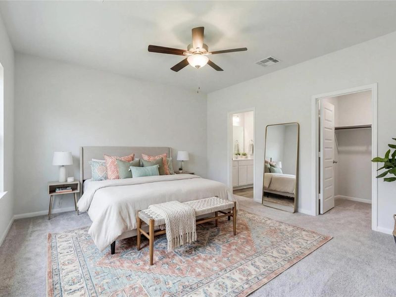 Furnished interior view inside a new home in Caney Creek Place, Conroe (Image 14).