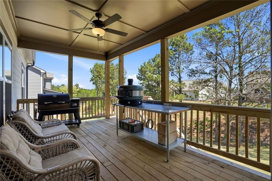 Exterior details and patio area of a home in Calgary Downs, Winder (Image 4).