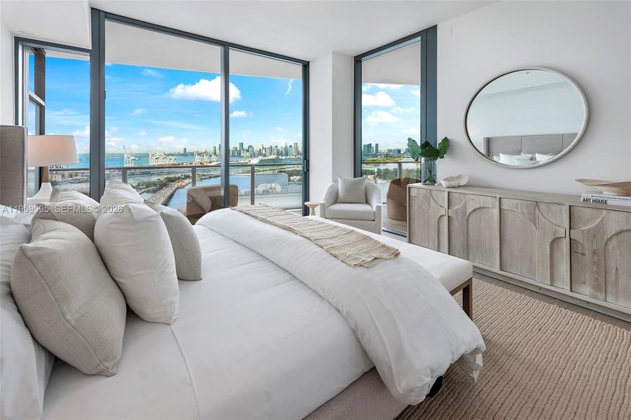 Furnished interior view inside a new home in , Miami Beach (Image 35).