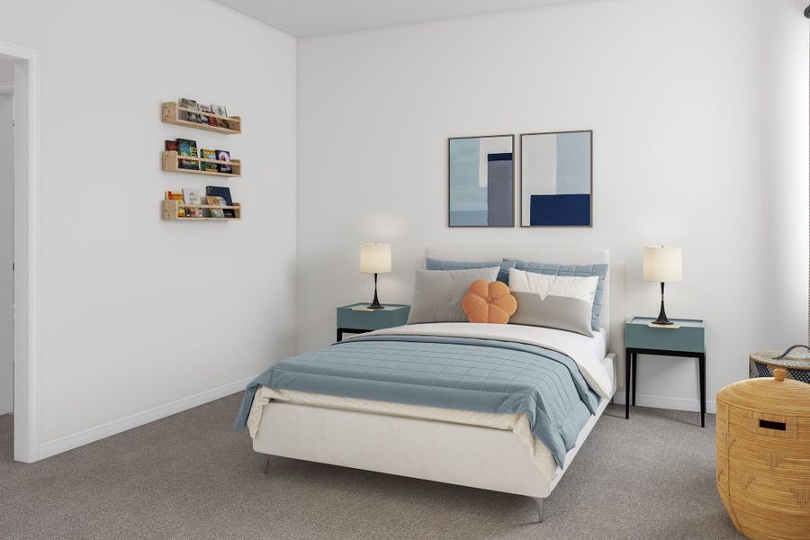 Representative furnished interior of a home built from the Windsor by Tri Pointe Homes in Lariat, Liberty Hill (Image 25).