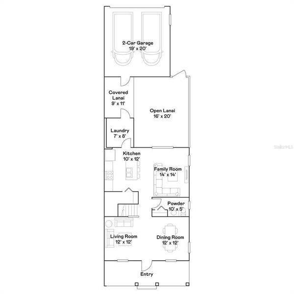 2D floor plan layout of this home in , Apopka, FL (Image 3).