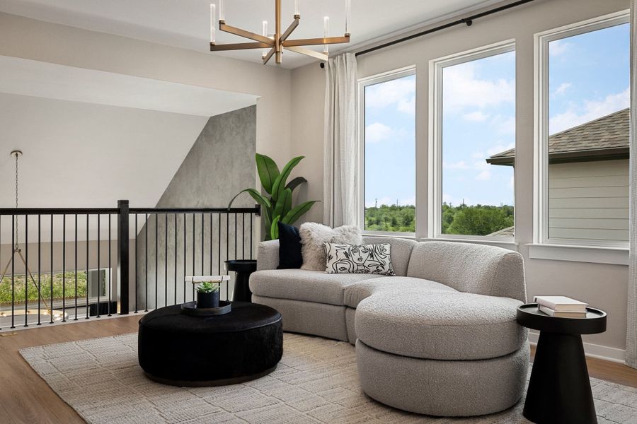 Furnished interior view inside a new home in Terrace Collection At Turner's Crossing, Buda (Image 44).