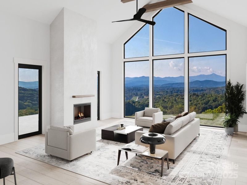 Rendering- with real mountain views. Final Product may vary.