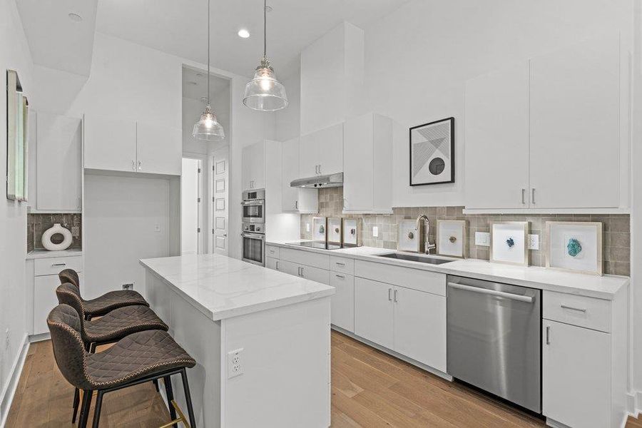 Furnished interior view inside a new home in Bluebonnet Lofts, Austin (Image 6). Furnished interior view inside a new home in Bluebonnet Lofts, Austin (Image 6).