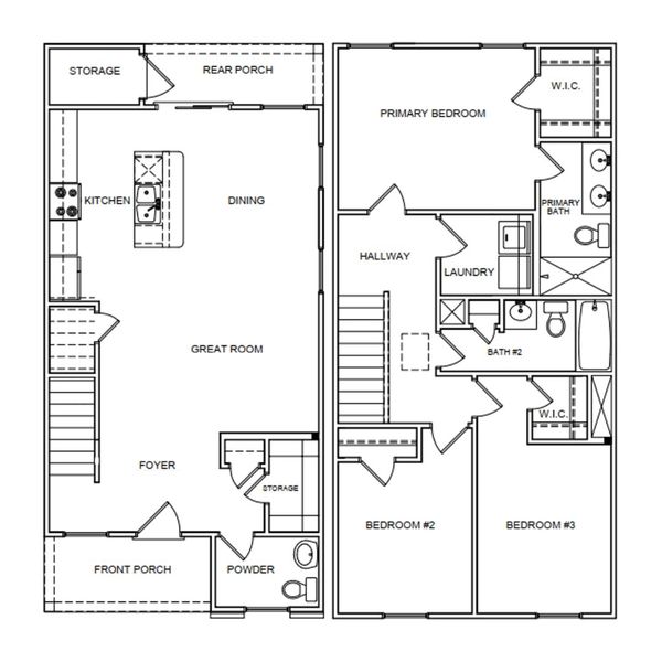 2D floor plan layout of this home in Pendleton Glenn, Pendleton, SC (Image 4). 2D floor plan layout of this home in Pendleton Glenn, Pendleton, SC (Image 4).