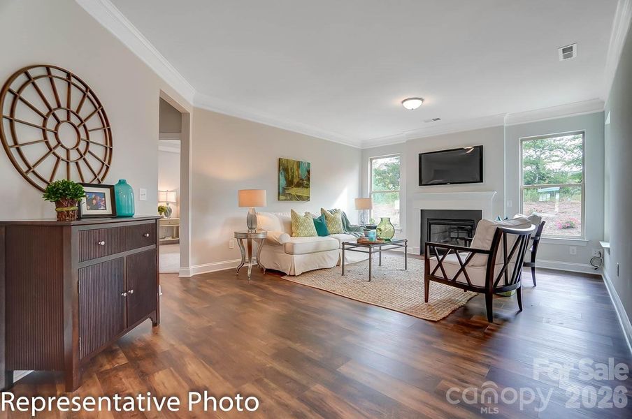 Furnished interior view inside a new home in Heritage - 55+ Community, Indian Trail (Image 7). Furnished interior view inside a new home in Heritage - 55+ Community, Indian Trail (Image 7).