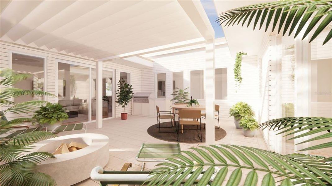 Cypress courtyard rendering 4