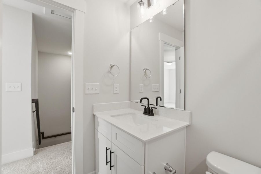 Furnished interior view inside a new home in Blythe Mill Townhomes, Waxhaw (Image 12).