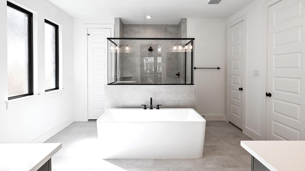 Furnished interior view inside a new home in 6 Creeks, Kyle (Image 11).